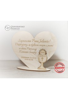 Medinė lentelė "Padėka Ostija "